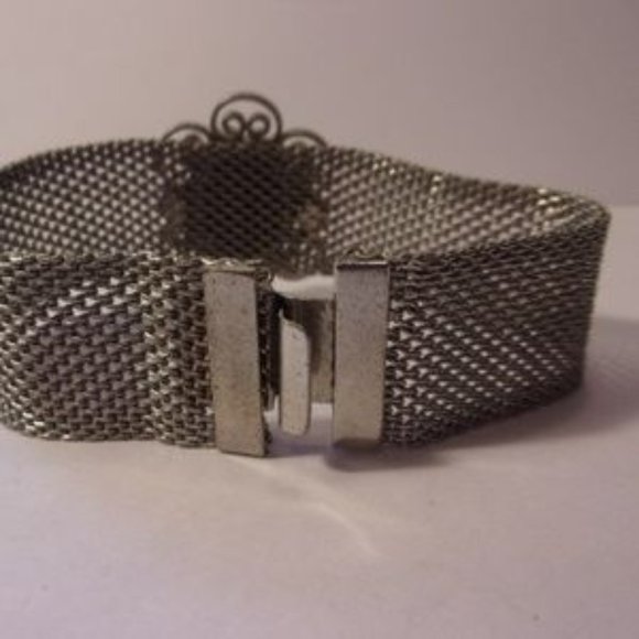 "Vintage Paradise Mesh Cameo Bracelet 7"" Long " - Picture 3 of 8